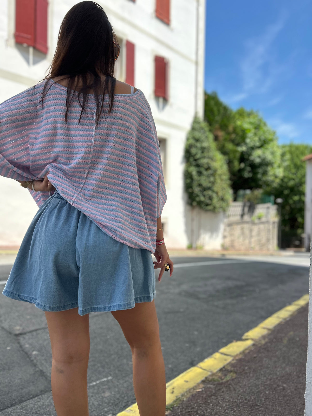 Short Jean Clair Effet Jupe-Short – Coupe Ample & Confortable