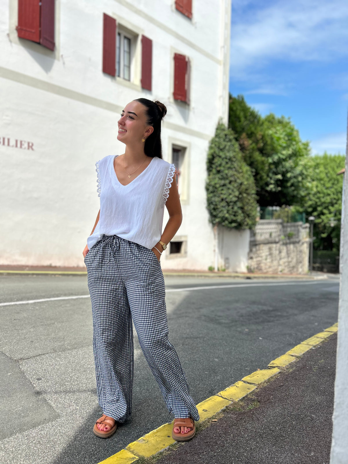 Pantalon - vichy - plusieurs couleurs