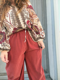 Pantalon barrel grande taille