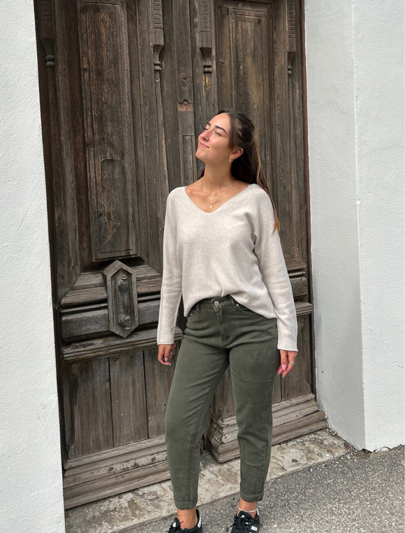 Jean_mum_kaki_femme_taille_S_modadom