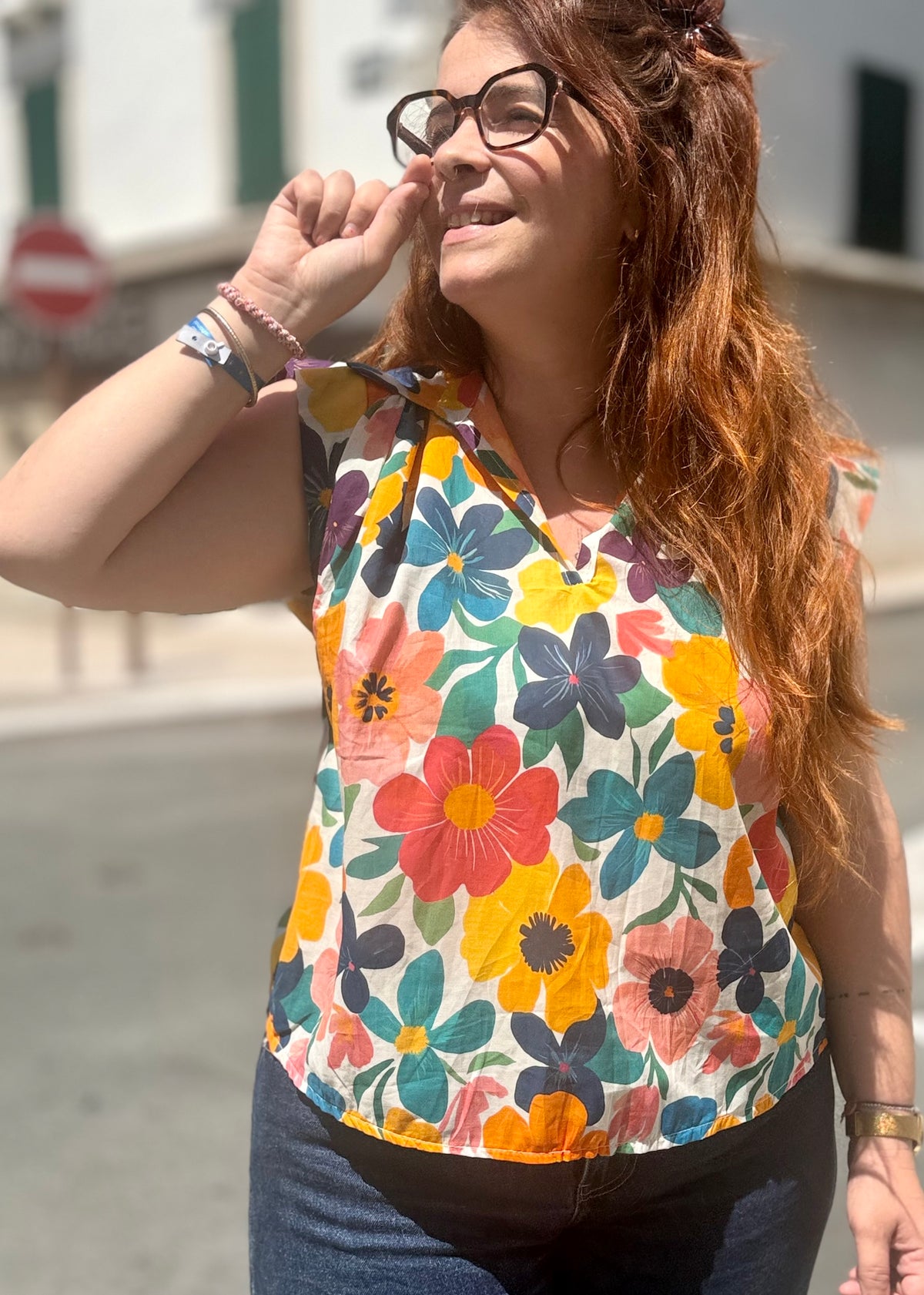 Blouse Coton Imprimée – Taille Unique