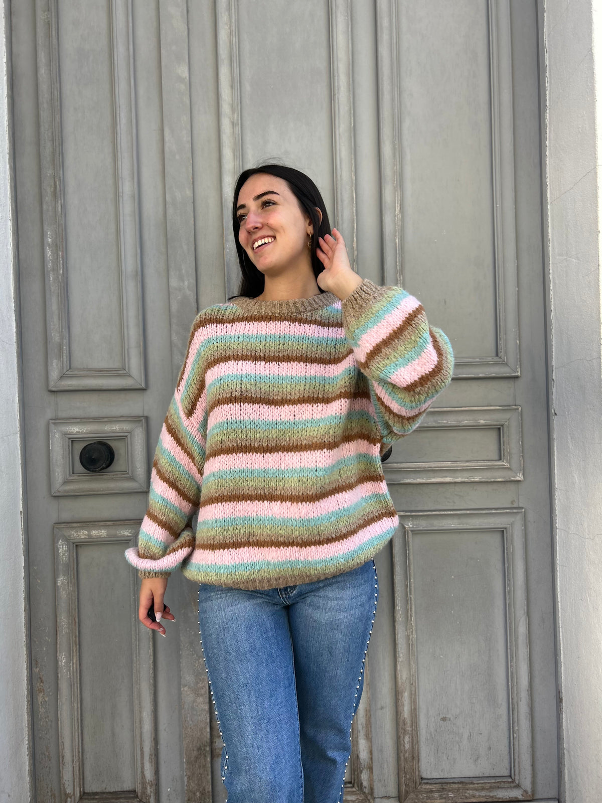 Pull Rainbow rayé ✨🍁