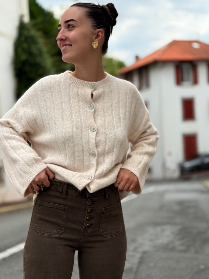 Jean chocolat-kaki femme | XS au XL – Modadom