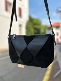 Sac Bandoulière Patchwork Cuir et Suède