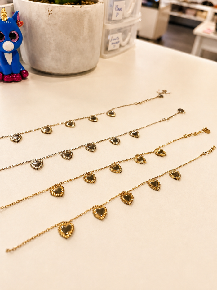 Bracelet cœur | doré & argenté