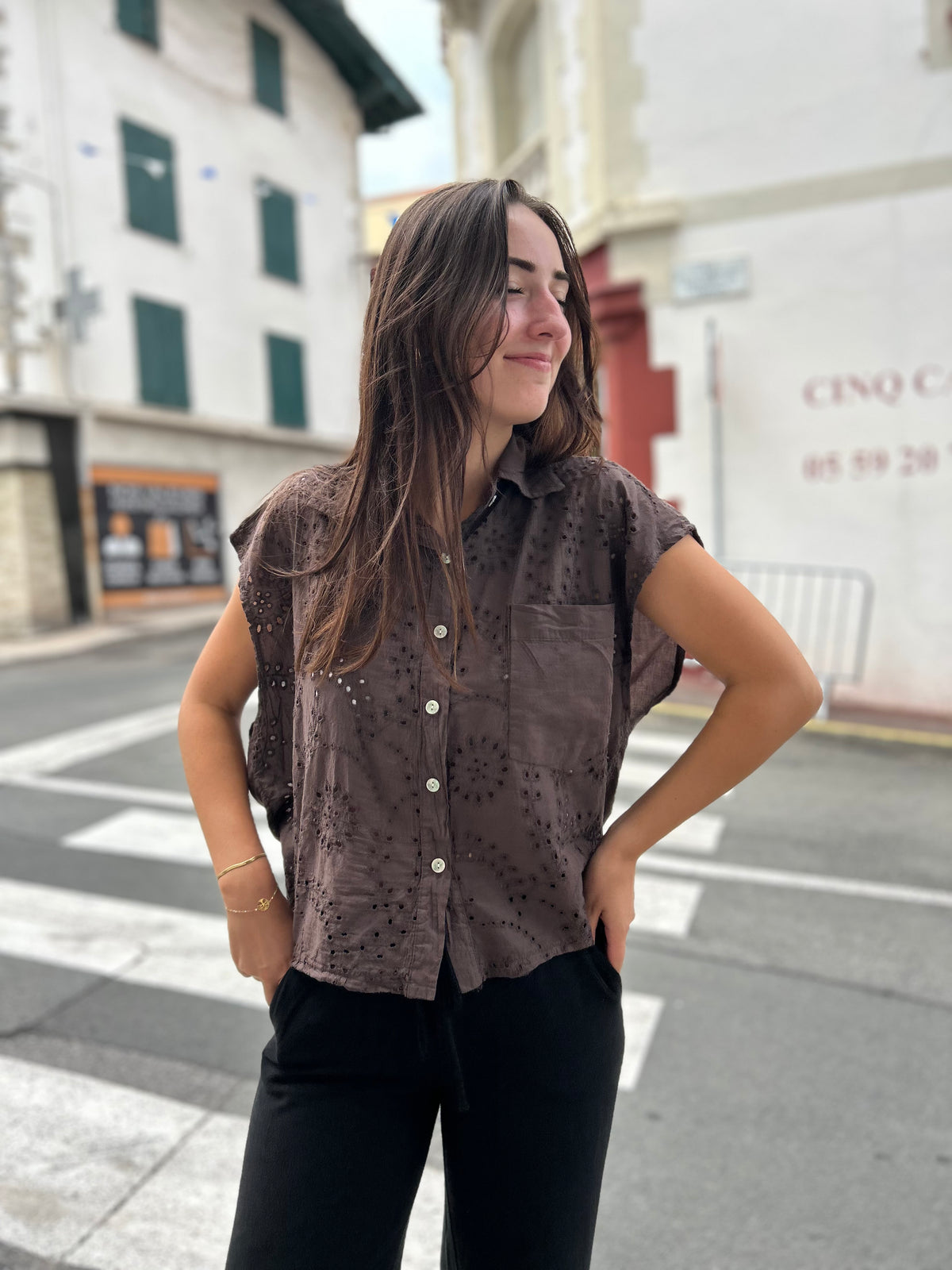 Blouse Coton Femme | Dos Resserré | Taille Unique 36-42 | 4 Couleurs | Modadom