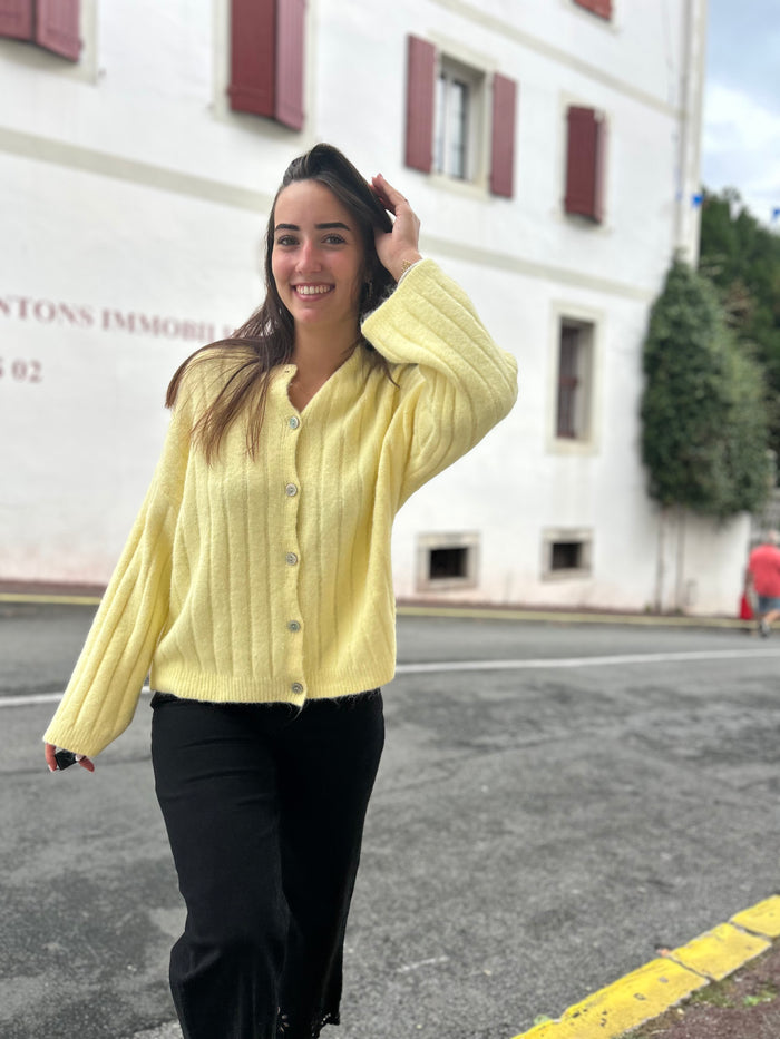 Gilet tout doux Jaune - Taille unique