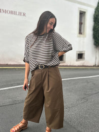 Pull Rayé – Manches 3/4 | Taille Unique