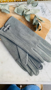 Gant tactile - gris