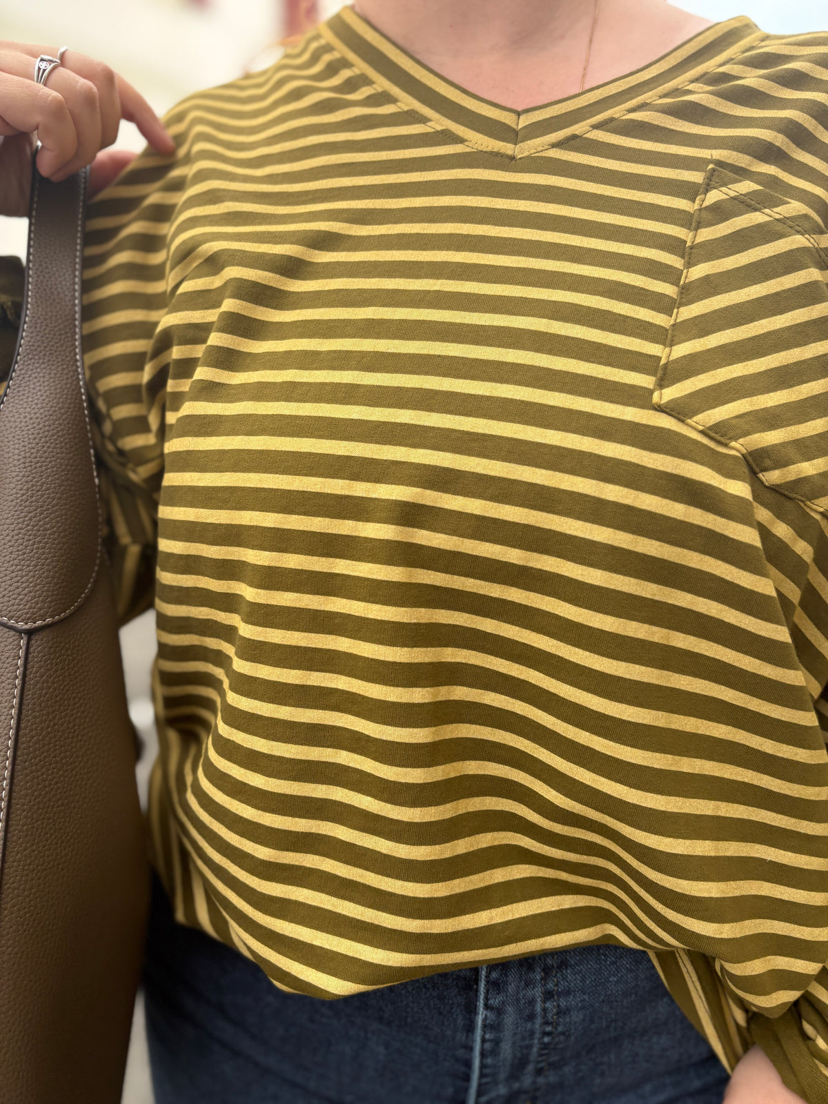Haut marinière col V grande taille 100% coton