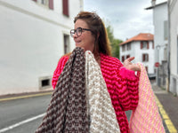 Gilet Ouvert Rayures Tricot Chunky