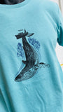 Tshirt - Ez kexa - balea- bleu turquoise