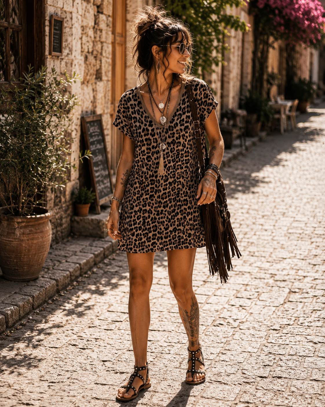 Robe T-Shirt Léopard – Taille Unique (36/42)