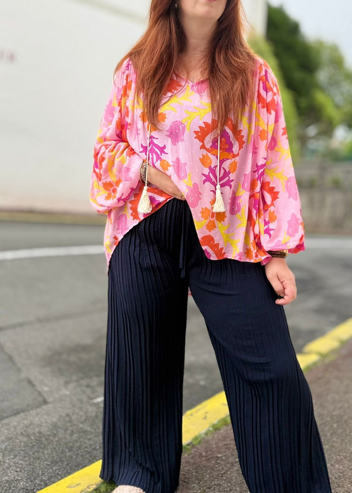 Pantalon plissé Élégance – Taille Unique