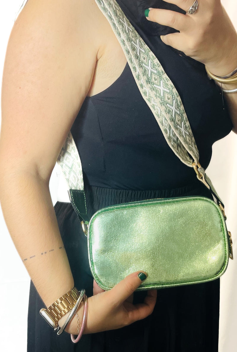 Petit sac - bandoulière - vert métallisé