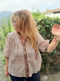 Chemise rayée léopard tendance Modadom