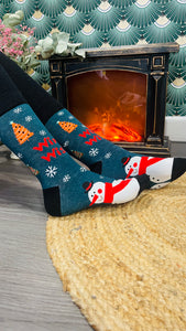 Chaussettes de Noël bonhomme de neige