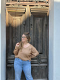 ✨ Pull cœur léo - Coloris Caramel