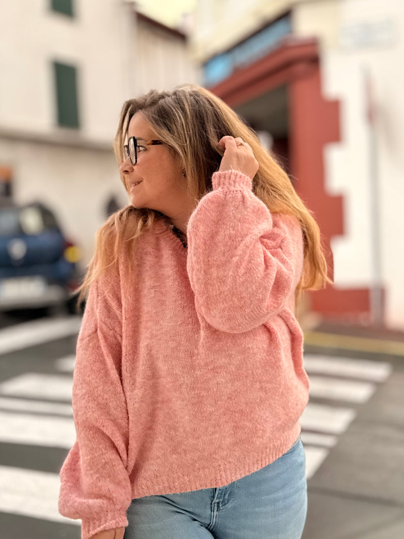 🌸 pull tout doux rose poudré – douceur & bonne humeur