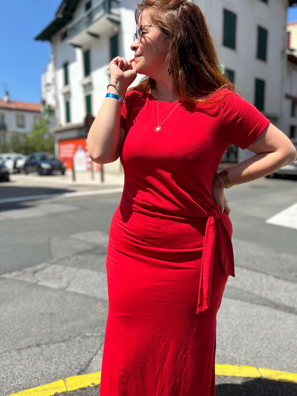 Robe Longue Nœud – Taille Unique