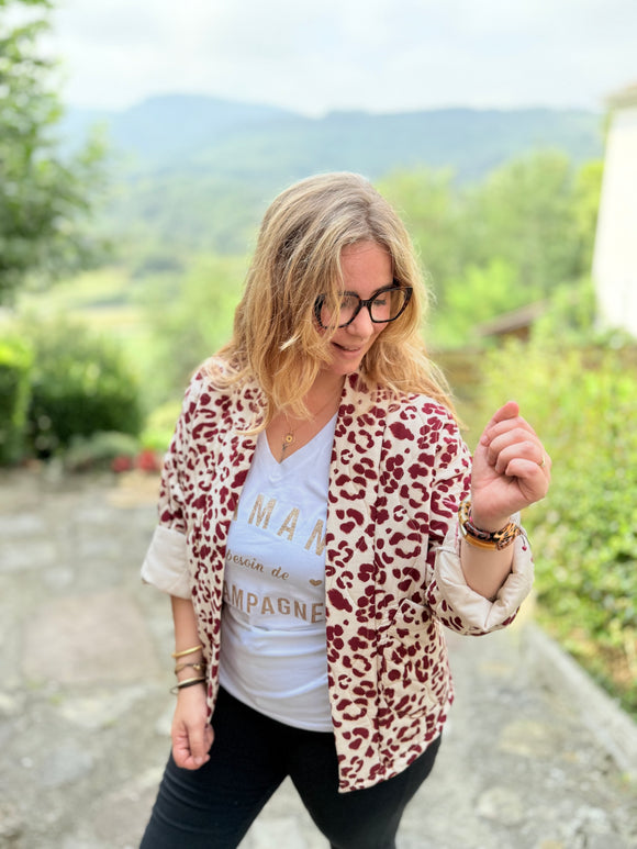 Veste doudoune léopard tendance 2025 Modadom