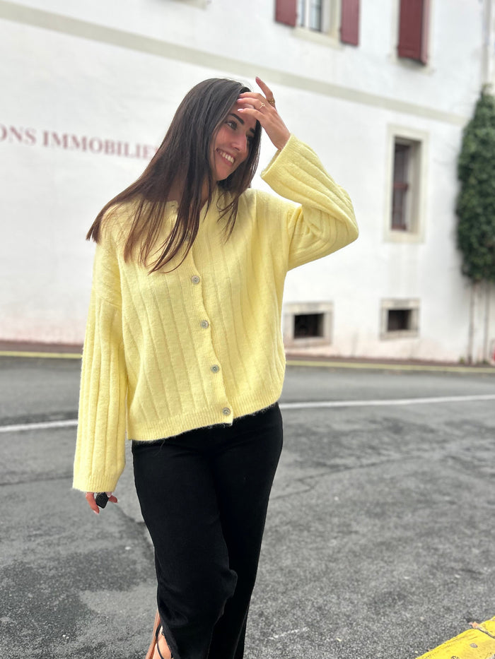 Gilet tout doux Jaune - Taille unique