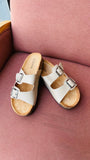 Sandales - nu pied - confort - Beige