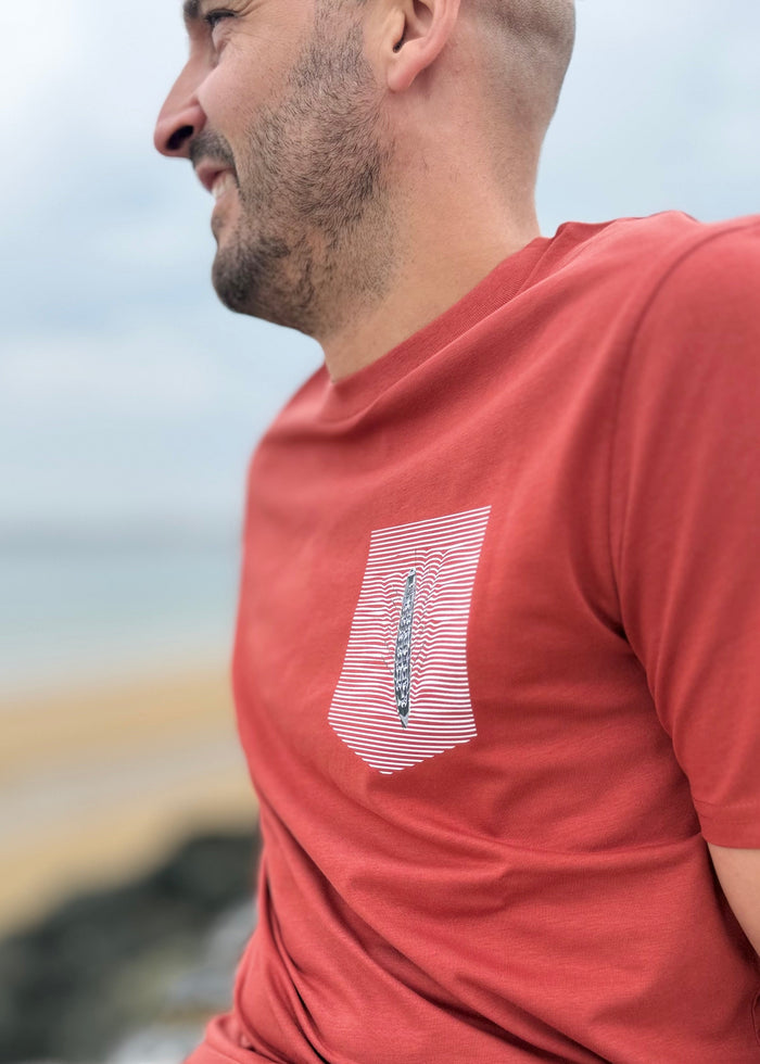 T-shirt Sakela EZ KEXA Terracota – Coton Ultra Doux | Marque Basque