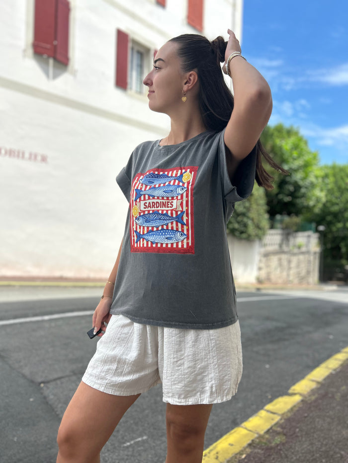 T-shirt Sardines - Taille Unique