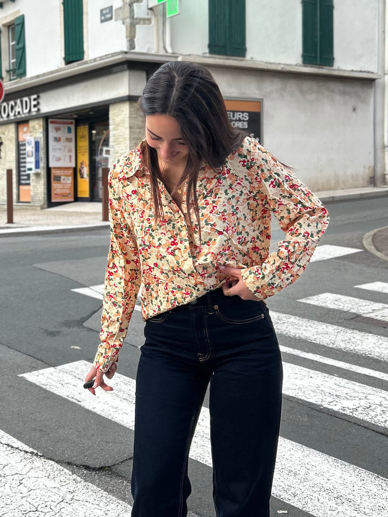 💛🌺Chemise fleurie bohème