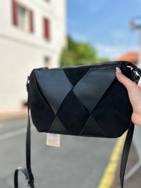 Sac Bandoulière Patchwork Cuir et Suède