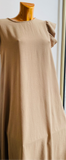 Robe longue beige