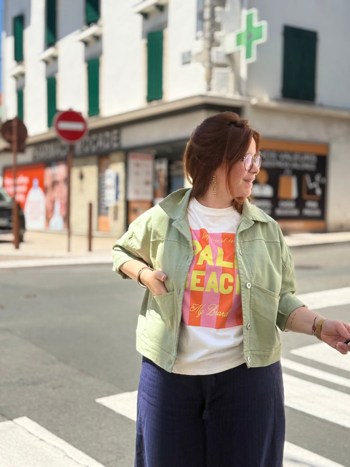 Veste Chemise Oversize Manches Courtes – Taille Unique