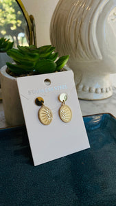 Boucles d’oreilles acier - demi soleil