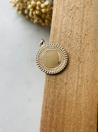 Pendentif plaqué or personnalisable