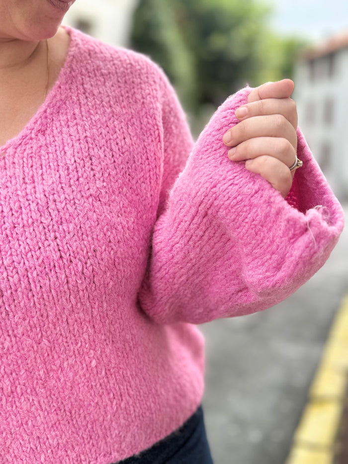 Gros pull en maille - Fushia