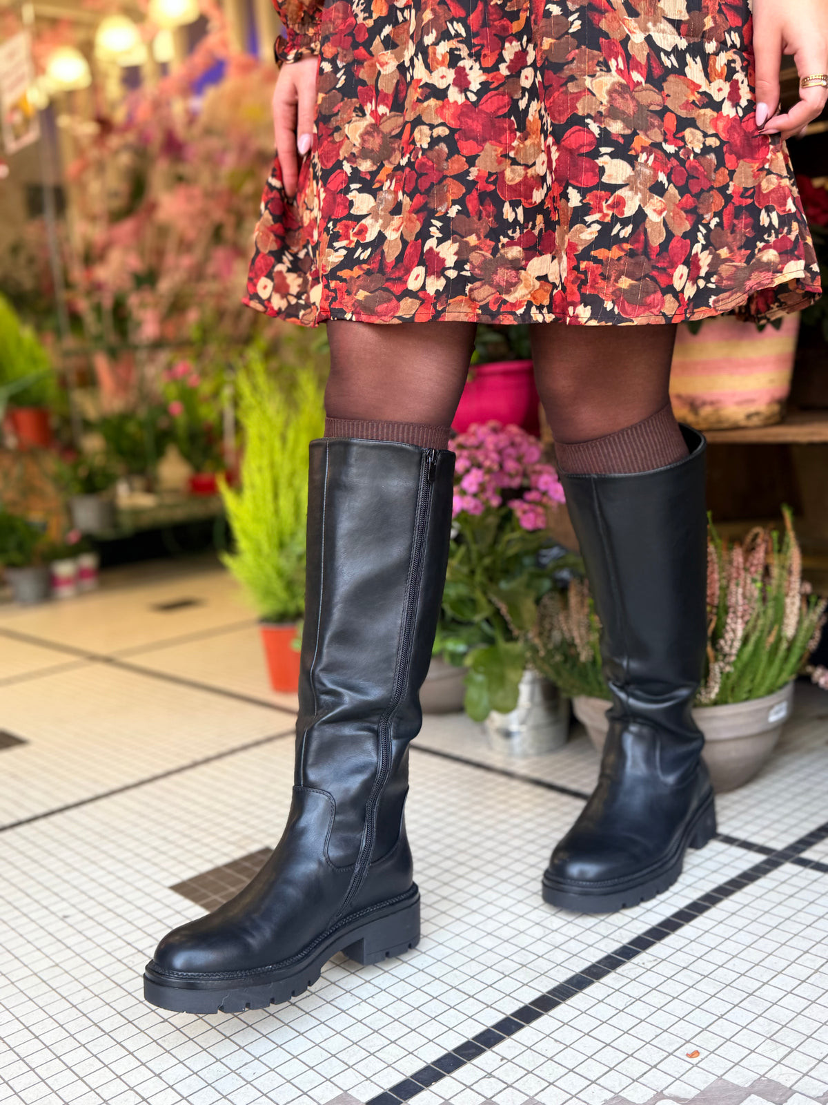 Chaussettes hautes femme coton – spécial bottes