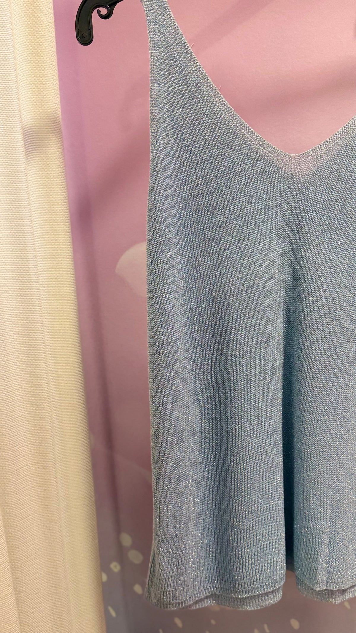 Débardeur Col V Pailleté Lurex