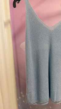Débardeur Col V Pailleté Lurex