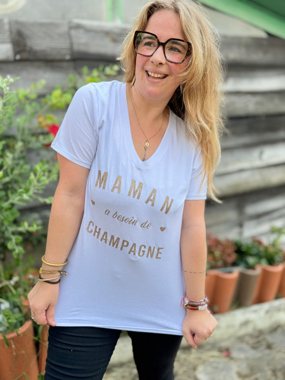 T-shirt champagne maman tendance Modadom