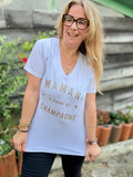 T-shirt champagne maman tendance Modadom