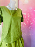 Ensemble "Green Mood" – Haut + Jupe + Ceinture