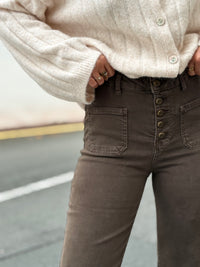 Jean chocolat-kaki femme | XS au XL – Modadom