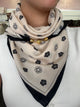 Beige fleurs noir