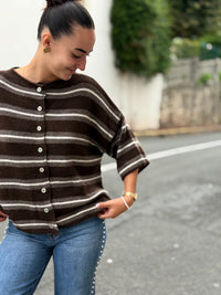 Gilet rayé ultra doux — Taille unique | Modadom