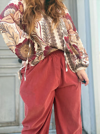 Pantalon barrel grande taille