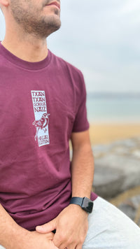 T-shirt TXANTXAN EZ KEXA Violine – Coton Bio Ultra Doux | Marque Basque de Sare