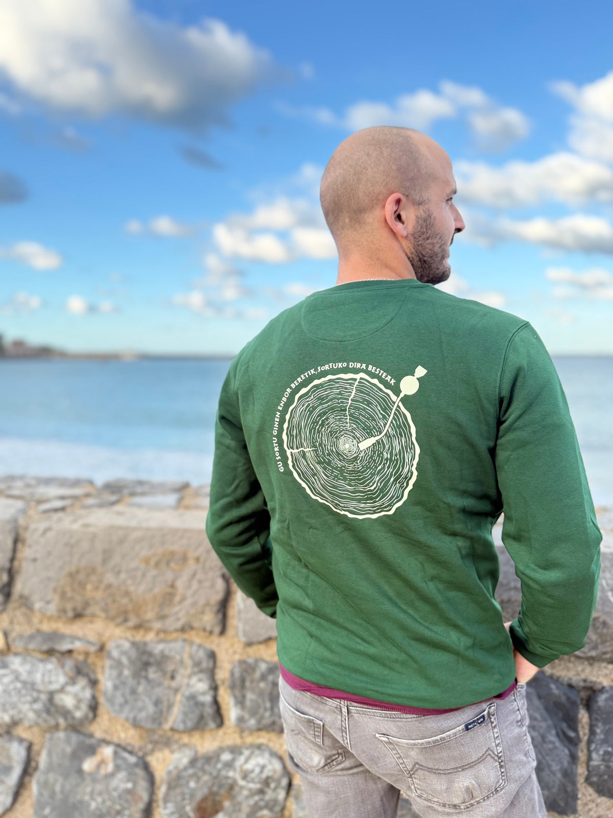 Sweat mixte Ez Kexa ENBOR sans capuche – Forest green