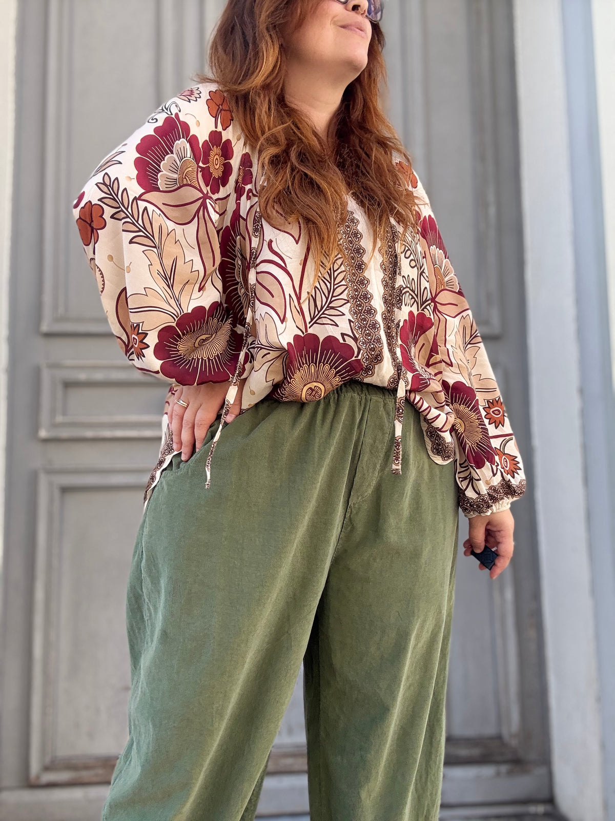 Pantalon barrel grande taille