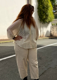 Blouse brodée tendance femme 
